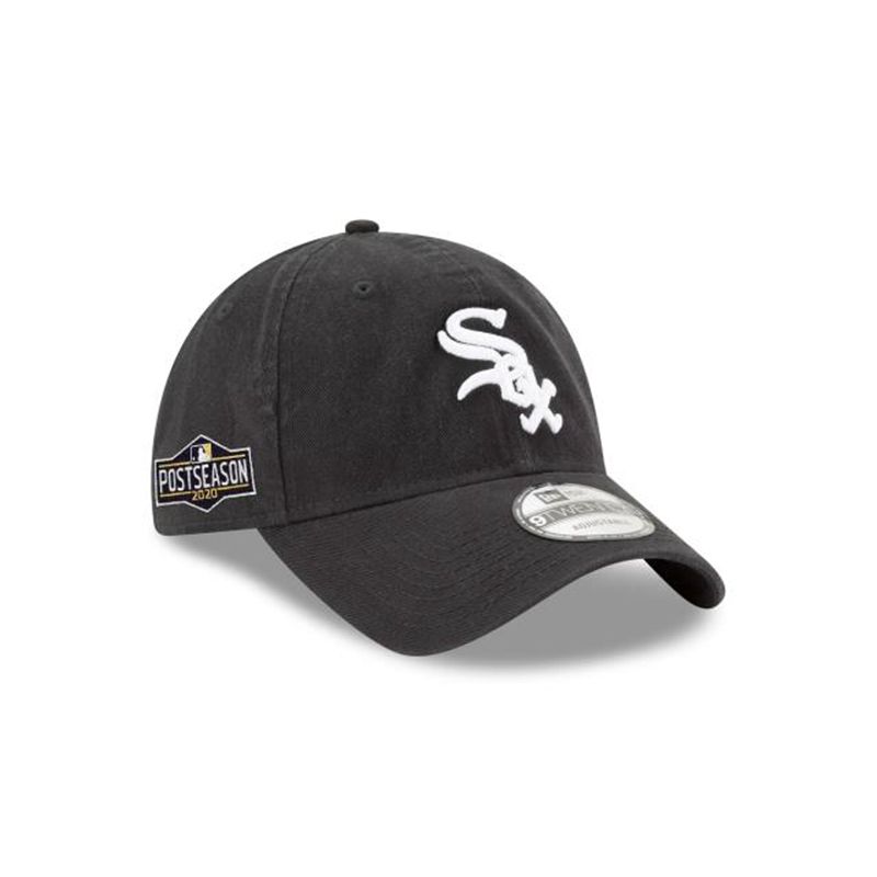 MLB Chicago White Sox Postseason Side Patch 9Twenty Adjustable (SNJ9105) - Black New Era Caps